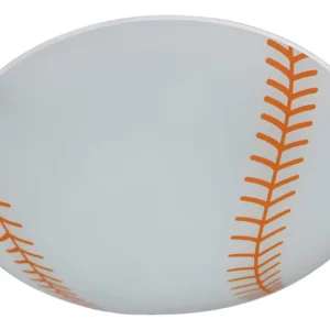 Plafón de Vidrio Decorativo con Diseño de Balón de Basquetbol, 40 cm, Iluminación LED Integrada, Marca IluminaX, Modelo Basket-40: Estilo Deportivo y