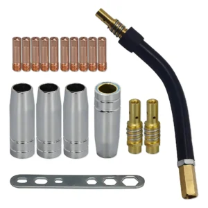 Puntas de Contacto para Soldadura MIG/MAG: Pack de 18 piezas de 0.6mm M6. Compatibles con Antorchas Estándar. Alto Rendimiento y Mayor Duración. ¡Sold