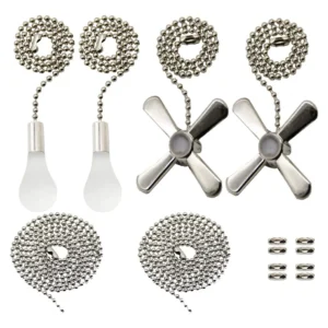 Kit de Cierre de Ventilador de Techo Cromado y Bronce 'Everglow': Elegancia Duradera para tu Hogar – Incluye Componentes de Alta Calidad y Fácil Insta