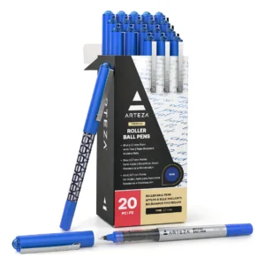 Bolígrafos de Punta Fina Uni-ball Signo UM-151: Set de 20 Piezas con Punta 0.7 mm, Tinta Líquida Azul Intensa, Escritura Suave y Resistente al Agua pa