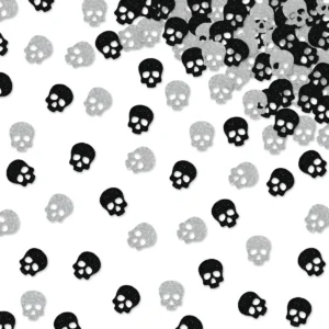 Confeti de Cráneo Calavera 120 Piezas - Decora tu Fiesta de Cumpleaños o Halloween con Este Adorno Festivo y Original | Marca Genérica