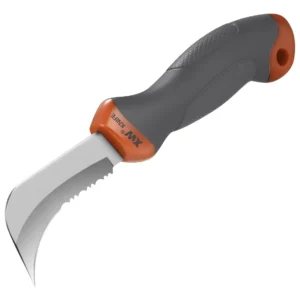 Cuchillo para Linóleo Profesional Truper® con Hoja de Gancho Curvada de Acero Inoxidable - Corte Preciso y Seguro para Instalación de Pisos y Manualid