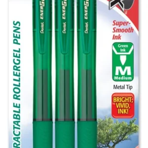 Bolígrafos de Gel Retráctiles Pilot G2 Verdes - Pack de 3 - Punta Fina 0.7mm - Escritura Suave y Precisa para Oficina, Escuela y Hogar - Tinta de Alto