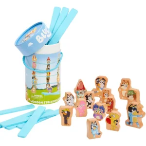 Juego Apilable de Madera para Niños 25 Piezas - Little Treasures: Estimula la Creatividad y el Desarrollo Infantil con Figuras Divertidas y Seguras