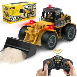Excavadora de Juguete RC Bulldozer 4WD [Marca Genérica] - Modelo XTR-5000: Control Remoto 2.4GHz, Movimiento Realista, Construcción Robusta para Niños