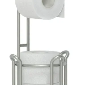 Soporte de Papel Higiénico con Estante Adicional Plateado: [Marca X] Modelo [XYZ123] - Elegancia y Funcionalidad para tu Baño. Diseño Moderno con Acab