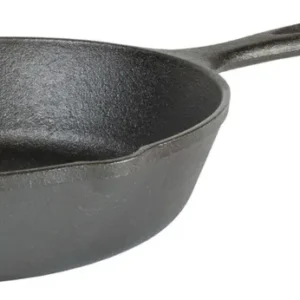 Sartén de Hierro Fundido 20 cm con Mango de Silicona Rojo: Marca 'CocinaRústica', Modelo 'CR20', Durabilidad Extrema, Distribución Uniforme del Calor,