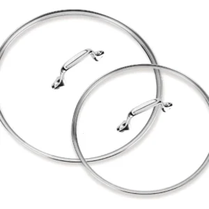 ¡Dale un toque de elegancia a tu cocina! Paquete de 2 Tapas de Vidrio Templado Transparente, 25cm y 30cm, Marca Genérica, Resistentes al Calor, Visibi