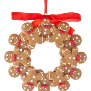 Corona Navideña de Pan de Jengibre Decorativa | Marca [Marca Imaginaria: Dulce Navidad] | Modelo [Modelo Imaginario: Gingerbread 2024] | Adorno Festiv