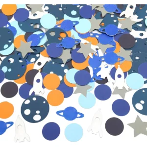 Decora tu Universo: Confeti de Mesa Fiesta Temática Espacial 'Estrellas Cósmicas' - 200 Piezas Brillantes para Celebraciones Galácticas - Perfecto par