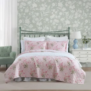 Juego de Edredón Queen Reversible Floral [Marca X] Modelo [Número de Modelo] - Suavidad Premium, Diseño Floral Elegante, Termorregulación y Fundas a J