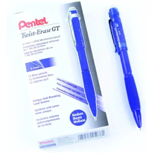 Bolígrafo Mecánico 0.7mm BIC Velocity Max®: Pack de 12 Piezas Azul Transparente - Escritura Suave, Trazo Preciso y Borrador Integrado para Uso Diario