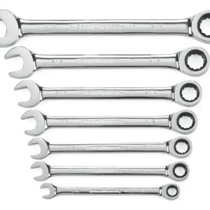 Juego de Llaves de Clic con Carraca de 7 Piezas SAE Marca Irwin: Precisión Profesional, Acero Cromado, Sistema de Clic Rápido y Mango Ergonómico para