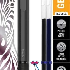 Bolígrafo de Gel Retráctil Uni-ball Signo UM-151: 0.7mm Tinta Negra, Barril Negro – Escritura Fluida y Duradera para Notas, Dibujos y Más