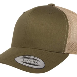 Gorra Trucker Retro Dos Tonos Marrón/Caqui 'The Heritage Co.' - Ajuste Perfecto, Visera Curvada, Estilo Vintage - Talla Única - Para Trabajo y Ocio