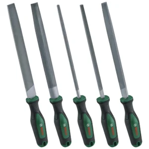 Juego de 5 Limas de Acero al Carbono para Metal, Grado Industrial, Marca Truper, Modelos Variados: Plana, Redonda, Media Caña, Triangular y Cuadrada,