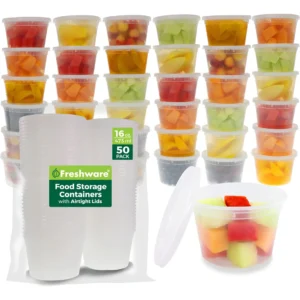 Contenedores Herméticos para Alimentos Sistema® Klip It™: Paquete de 5 x 475 ml - Perfectos para Conservar Frescura, Apilables y Libres de BPA - Ideal