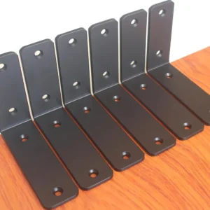 Soportes Industriales para Estante Negro Mate, Pack de 6, Marca XZY: Diseño Robusto y Elegante para Organización Superior en Hogar y Comercio – Fácil