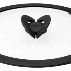 Tapa de Vidrio Templado con Diseño Mariposa para Sartenes Ingenio Neo de 26 cm: Cocina con Estilo y Seguridad, Resistente a Altas Temperaturas y Fácil