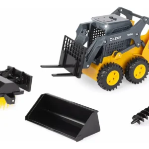 John Deere Big Farm 318G: Pala Cargadora Skid Steer a Escala para Niños - Construcción Resistente, Neumáticos Todo Terreno y Diversión Duradera