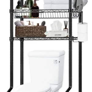 Organizador de Baño Sobre Inodoro Elegante - Marca 'OrdenaYa' Modelo Deluxe 4 Niveles - Maximiza Espacio, Diseño Moderno, Fácil Ensamblaje y Gran Capa