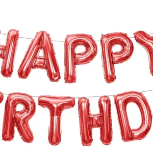 Decoración de Cumpleaños Impresionante: Letras 3D de Papel Aluminio Rojo Vibrante (Marca: FiestaPerfecta) - ¡Crea una Celebración Inolvidable!