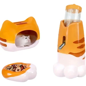 Essentials - Set Completo de Accesorios para Jaulas de Mascotas: Comederos, Bebederos y Más - Modelo Standard - Materiales Duraderos y Fácil Limpieza