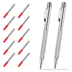 Paquete Doble: Garabatos de Carburo de Tungsteno Marca WORKPRO con Imán - Punta Fina y Durabilidad Superior para Marcado Preciso en Metal, Madera y Má