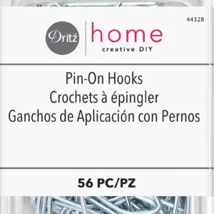 Ganchos para Cortinas Dritz®: Paquete de 56 Ganchos Plateados para Rieles, Cuelga tus Cortinas con Elegancia y Facilidad, Diseño Duradero y Fácil Inst