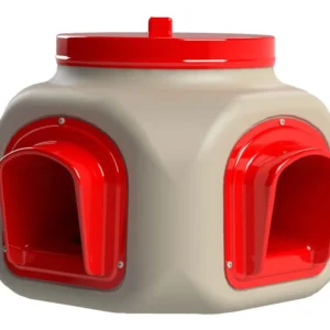 Alimentador Compacto para Gallinas Overez Chicken Coop: Diseño Anti-Desperdicio, Fácil Limpieza y Llenado, Ideal para Corrales Pequeños y Medianos, Ma