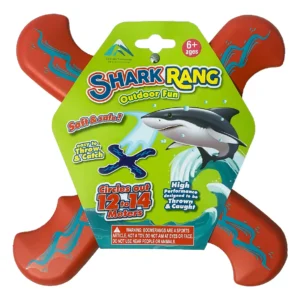 Boomerang Shark Rang Rojo para Principiantes: Seguro y Divertido para Niños y Adultos - Aprende a Lanzar con Instrucciones Ilustradas - Juguete de Esp