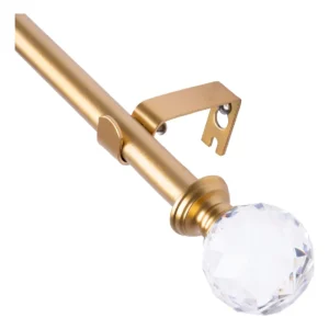 Juego de Barras de Cortina Acrílico Dorado [Marca X]: Elegancia y Resistencia, 28-48 Pulgadas, Diseño Moderno para Sala, Recámara y Oficina. Fácil Ins