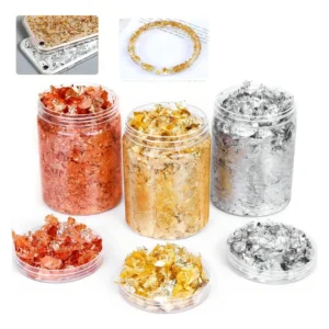 Hojas de Imitación Oro Rosa para Artesanía y Uñas - Marca Genérica - Juego Completo con Aplicador y 100 Hojas - Dale un Toque Elegante y Brillante a t