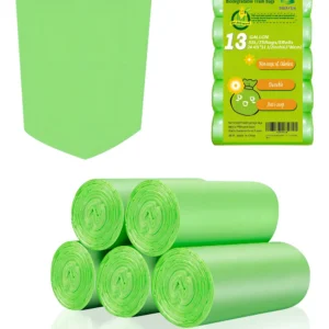 Bolsas de Basura Biodegradables ECO-Friendly para Cocina: 50L, Paquete de 50, Resistentes y Ecológicas para Reciclaje - Elimina Desechos con Concienci