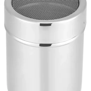 Despachador Tamizador de Azúcar Glass OXO Good Grips: Dispensador de Acero Inoxidable con Tapa y Mecanismo Giratorio para un Tamizado Fino y Preciso,