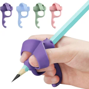 Agarre Ergonómico para Lápices GripEase™ Modelo 5 Dedos: Corrige Postura, Reduce Fatiga y Facilita la Escritura para Niños (2-6 Años). Material Seguro