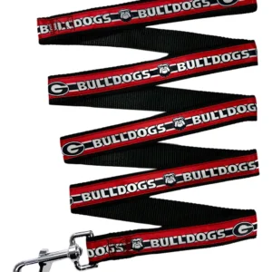 Correa para Perro Georgia Bulldogs Mediana Resistente Ajustable – Marca Pet Fanatics – Diseño Oficial NCAA, Duradera y Segura para Paseos Cómodos y co