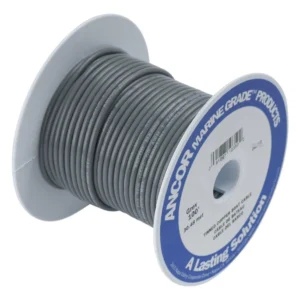 Cable Marino Premium para Batería & Cable Eléctrico 18 AWG Gris, 30.5 Metros - Resistencia Superior, Ideal para Entornos Marinos y Automotrices - Fabr