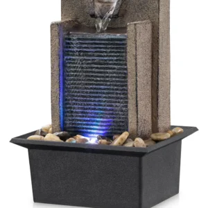 Fuente de Mesa Relajante Cascata con Luces LED Multicolor - Disfruta de la Tranquilidad con Diseño Moderno y Sonido de Agua - Modelo FL-700