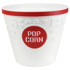 Cubeta para Palomitas de Maíz Clásica Roja, 1 Unidad - Marca 'CinemaPop': Diseño Retro, Material Resistente, Ideal para Noches de Película y Eventos E
