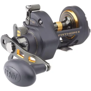 Carrete de Pesca Penn Fathom II 25N: Potencia y Precisión para Diestros | Carrete Convencional de Alto Rendimiento con Freno Versa-Drag y Recuperación