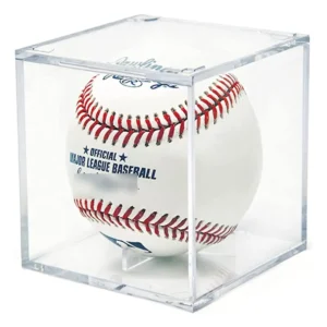 Vitrina Exhibidora Acrílica UV para Pelota de Béisbol [Marca Genérica] Modelo Premium: Protección Total, Claridad Cristalina, Base Elegante - Exhibici
