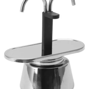 Cafetera Italiana Mini para Espresso Bialetti Moka Express de 100ml: Prepara 2 Tazas de Café Perfecto en Acero Inoxidable, Diseño Clásico y Fácil de U