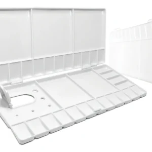Paleta de Acuarelas Plegable para Artistas Viajeros - Winsor & Newton Cotman Grande: Portátil, Blanca y Resistente para Pintura al Aire Libre
