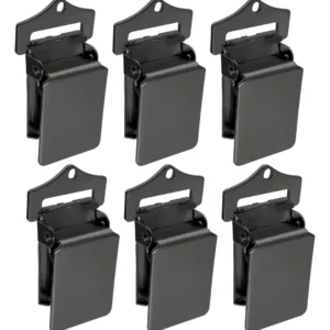 Clips de Pared Decorativos para Alfombras y Adornos, Acabado Negro Mate Elegante, Marca AnclaFix, Modelo Decor 500, Instalación Sencilla y Resistente,