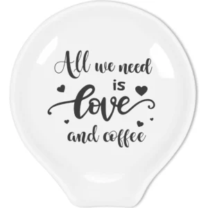 Soporte para Cuchara de Cerámica 'Frase Divertida' Marca Genérica - Diseño Único para Café y Cocina - Decora y Organiza tu Espacio con Estilo