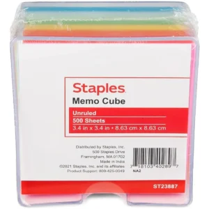 Grapas de Colores Memo Pad 500 Hojas Marca [Marca del Producto] - Variedad Vibrante para Organización y Notas Divertidas: Perfectas para Oficina, Escu