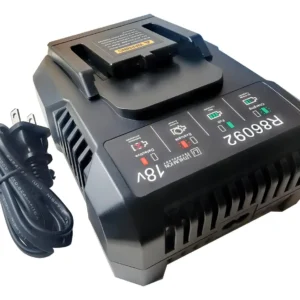 Cargador Rápido de Batería RIDGID R840095 para Herramientas de 18V: Carga Inteligente de Iones de Litio, Diagnóstico Avanzado y Listo para el Trabajo