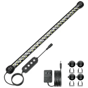 Iluminación LED Sumergible para Acuario AQUATIC SUN®: Modelo Pro-Aqua X500 con Temporizador Inteligente, 3 Modos de Iluminación y Diseño Resistente al