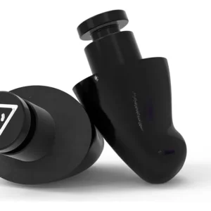 Tapones Auditivos Flare Audio ISOLATE® 2 Negro: Protección Superior, Claridad Sonora Inigualable, Diseño Ergonómico, Hasta 12dB de Reducción de Ruido,
